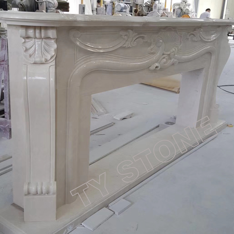 Burder beige Fireplace Mantel